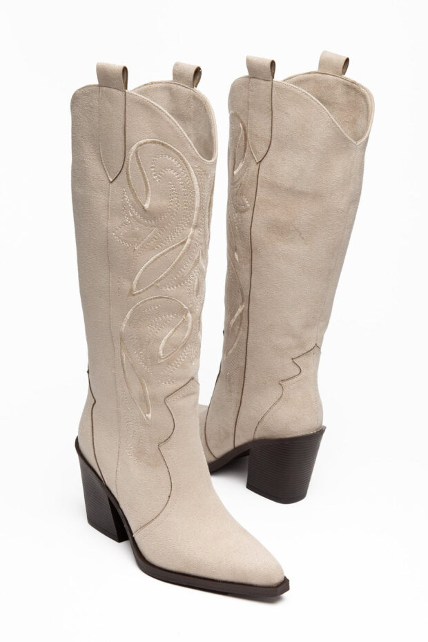 Women’s cowboy boots · Embroidered, Pointed toe, Block heel — ES-N0034