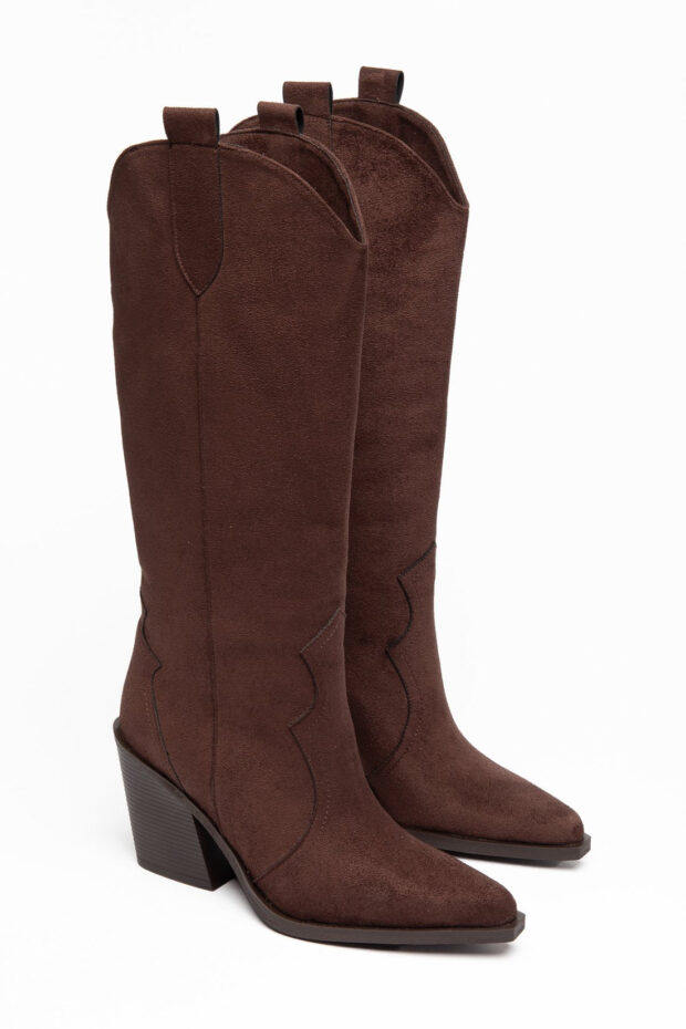 Botas cowboy de mujer · Puntera fina, Tacón bloque — ES-N0036
